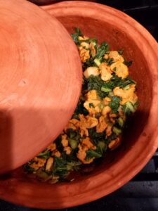 Fennel Chicken & Collard Greens in MEC Tagine