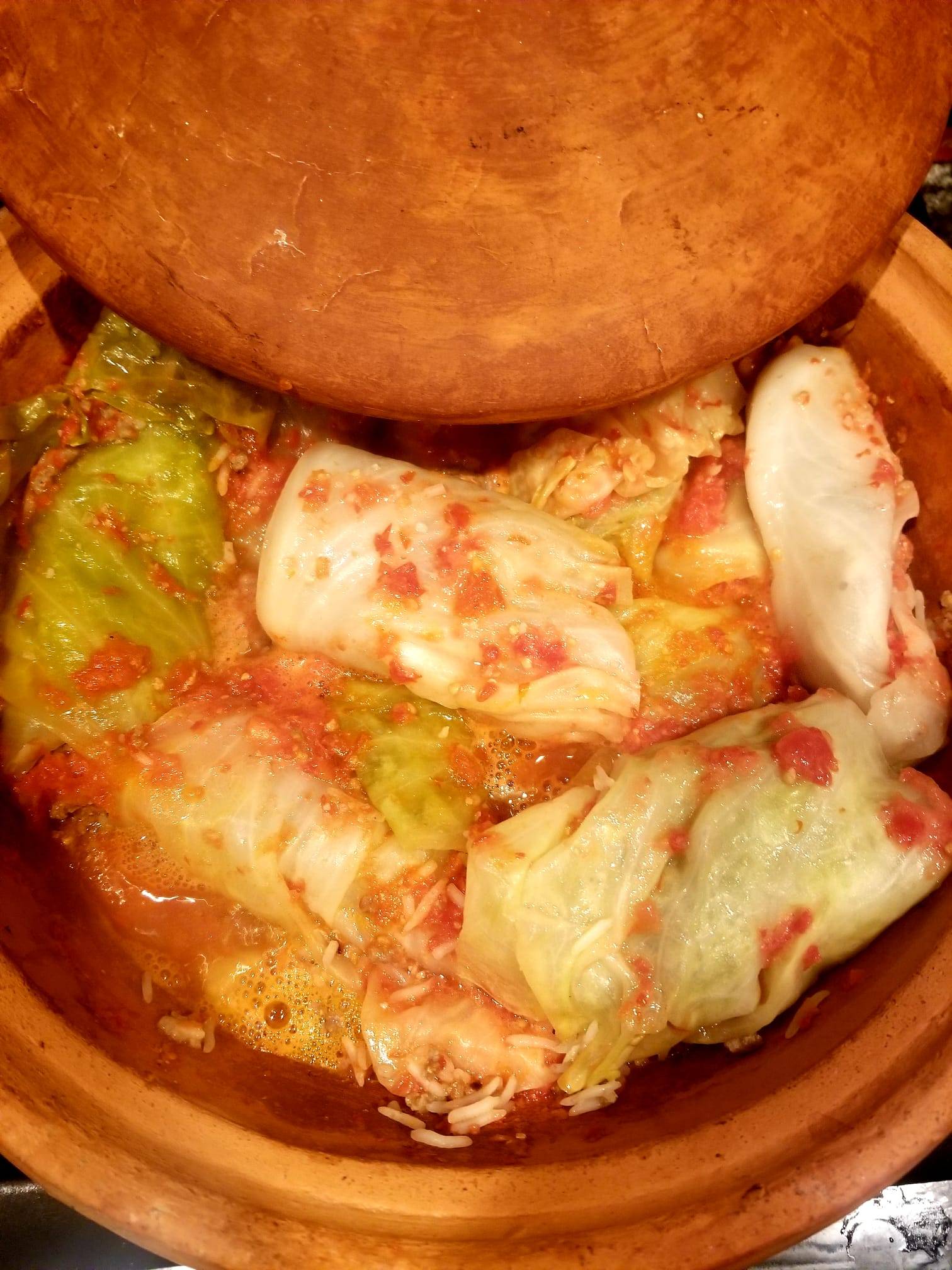 Stuffed cabbage rolls made in MEC